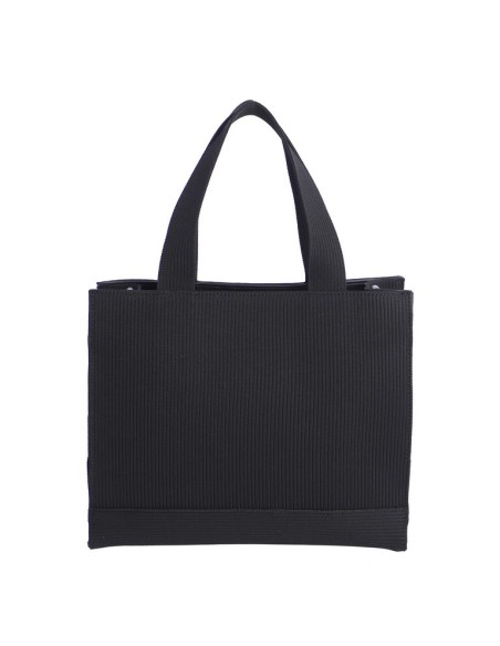 BOLSO-TEJIDO-PUNTO-NEGRO-DOS-ASAS-ASA-BANDOLERA-LOGO-AL-TONO-DON-ALGODÓN