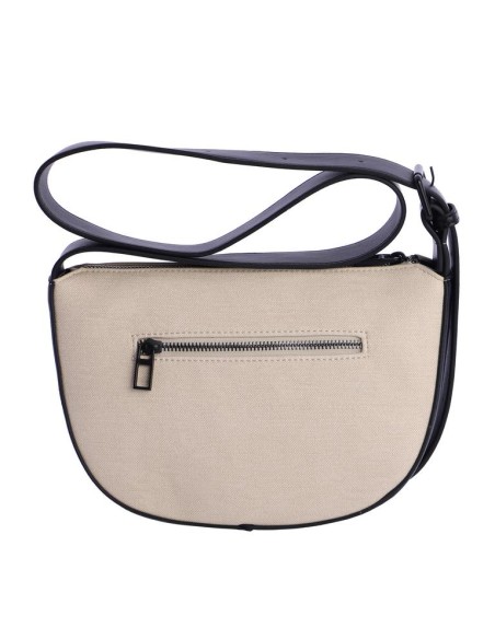 BANDOLERA-FORMA-LUNA-BEIGE-DETALLES-NEGROS-ASA-LATERALES-LOHO-ASA-REGULABLE-DON-ALGODÓN
