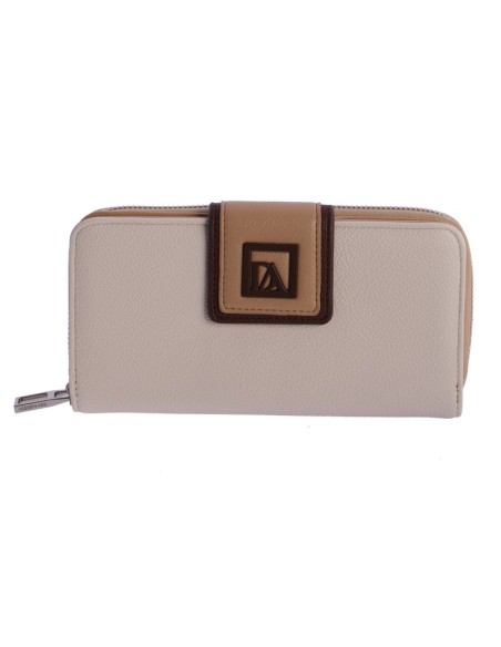 BILLETERO-MARFIL-DOS-COMPARTIMENTOS-BEIGE-LOGO-CONTRASTE-DON-ALGODÓN