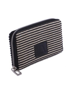 BILLETERO-GRANDE-BICOLOR-NEGRO-BLANCO-CIERRE-CREMALLERA-COMPARTIMENTOS -INTERIORES-DON-ALGODÓN 2