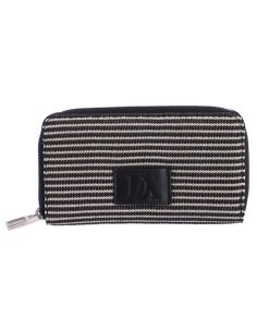 BILLETERO-GRANDE-BICOLOR-NEGRO-BLANCO-CIERRE-CREMALLERA-COMPARTIMENTOS -INTERIORES-DON-ALGODÓN