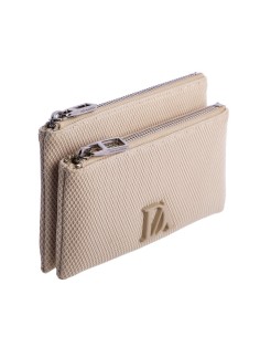 MONEDERO´BEIGE-DOBLE-COMPARTIMENTO-CIERRE-CREMALLERA-MALLA-DON ALGODÓN 2