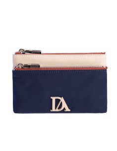 MONEDERO-MARINO-BICOLOR-DETALLES-MARRÓN-DOBLE-COMPARTIMENTO-LOGO-FRONTAL-DON-ALGODÓN