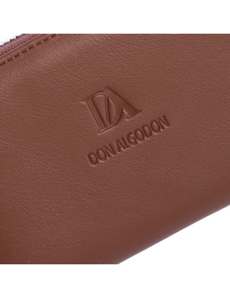 ARTERA-MARRÓN-COMPARTIMENTO-CREMALLERA-COMPARTIMENTOS-INTERIORES-MONEDAS-TARJETAS-DON-ALGODÓN