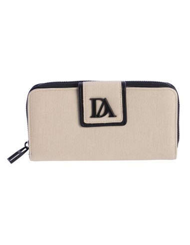 BILLETERO-GRANDE-BEIGE-DETALLES-NEGROS-DOS-COMPARTIMENTOS-DON-ALGODÓN