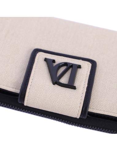 BILLETERO-GRANDE-BEIGE-DETALLES-NEGROS-DOS-COMPARTIMENTOS-DON-ALGODÓN