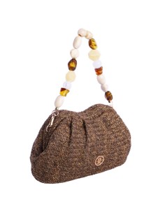 BOLSO-TRENZAD0-MARRÓN-HILO-METÁLICO-PIEDRAS-COLORES-CIERRE-BOQUILLA-MALI-EFERRI 2