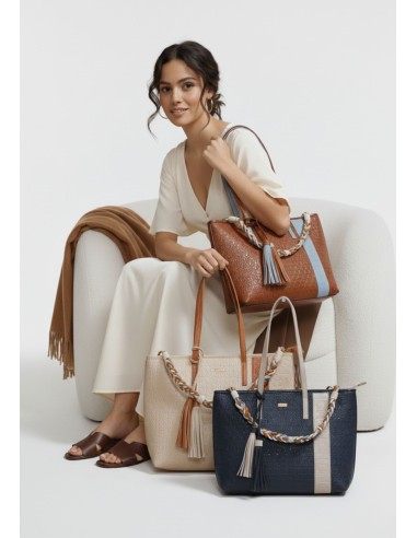 SHOPPER-BICOLOR-MARINO-CREMACIERRE-CREMALLERA-DOS-ASAS-HOMBRO-LOGOTIPADO-CORDÓN-DECORATIVO-COLORES-NOCO-COMPLEMENTOS