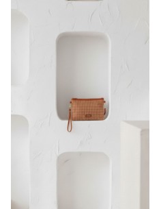 CARTERA MANO RAFIA NARANJA NOCO