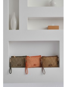 CARTERA MANO RAFIA NARANJA NOCO 2