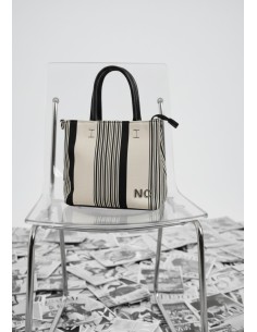 BOLSO-TOTE-PUNTO-GRUESO-RAYAS-NEGRAS-FONDO-CREMA-DOS-ASAS-MANO-ASA-BANDOLERA-NOCO-COMPLEMENTOS