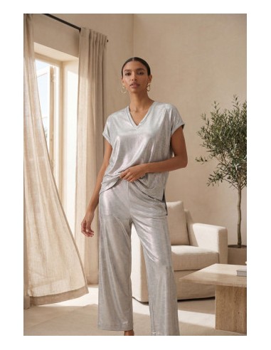 CAMISETA-PLATEADA-CUELLO-PICO-LAMINADO-MANGA-CORTA-LOLA-CASADEMUNT