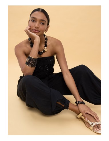 MONO-NEGRO-PALABRA-HONOR-BORDADOS-LENTEJUELAS-PECHO-AJUSTE-TOBILLOS-LOLA-CASADEMUNT