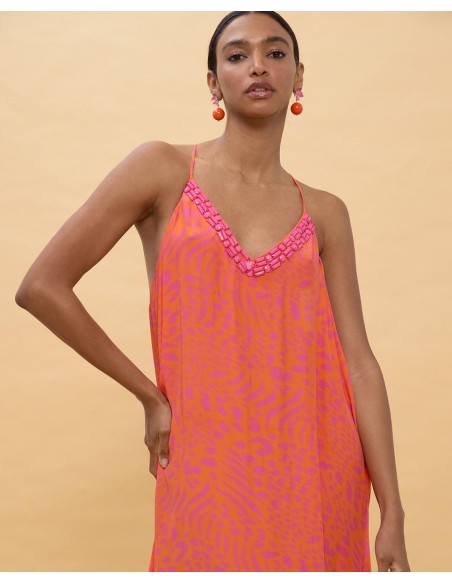 VESTIDO-LARGO-BICOLOR-ROSA-NARANJA-TIRANTES-PEDRERIA-ESCOTE-LOLA-CASADEMUNT