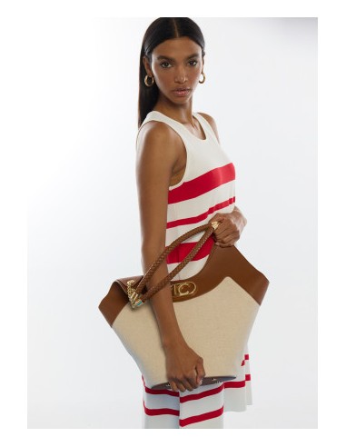 SHOPPER.DESESTRUCTURADO-EFECTO-PIEL.CANVAS-BICOLOR-NECESER-INTERIOR-LOLA-CASADEMUNT