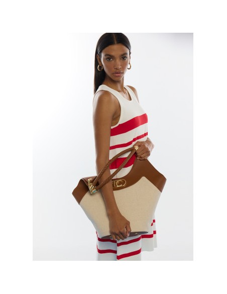 SHOPPER.DESESTRUCTURADO-EFECTO-PIEL.CANVAS-BICOLOR-NECESER-INTERIOR-LOLA-CASADEMUNT