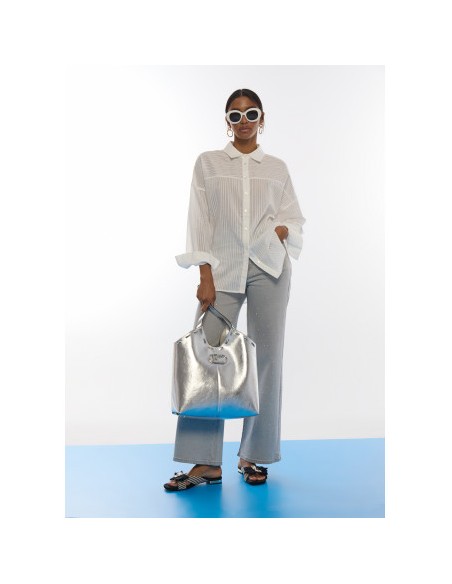 SHOPPER-METALIZADO-TACHAS-RECTANGULARES.NECESER-INTERIOR-ASAS-HOMBRO-LOLA-CASADEMUNT