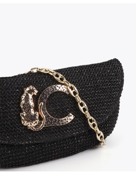 BANDOLERA-EFECTO-RAFIA-CIERRE-SOLAPA-IMÁN-ASA-LARGA-COMBINADA-CADENA-DORADA-LOLA-CASADEMUNT