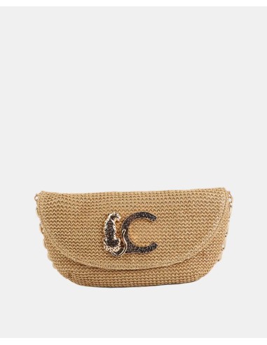 BANDOLERA-EFECTO-RAFIA-CIERRE-SOLAPA-IMÁN-ASA-LARGA-COMBINADA-CADENA-DORADA-LOLA-CASADEMUNT