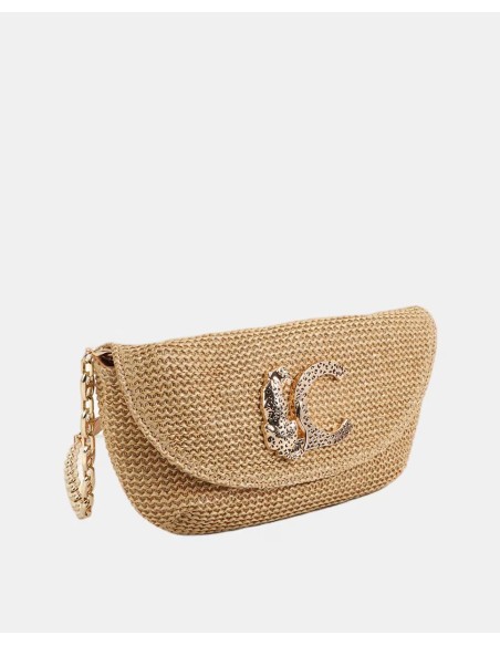 BANDOLERA-EFECTO-RAFIA-CIERRE-SOLAPA-IMÁN-ASA-LARGA-COMBINADA-CADENA-DORADA-LOLA-CASADEMUNT