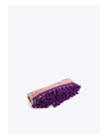 PAREO-MULTICOLOR-DIBUJOS-TROPICALES-FLECOS-MORADOS-LOLA-CASADEMUNT