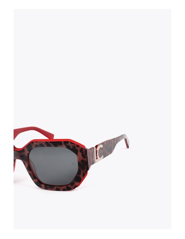 GAFAS-SOL-RECTANGULARES-MARRÓN-ROJO-LOLA-CASADEMUNT