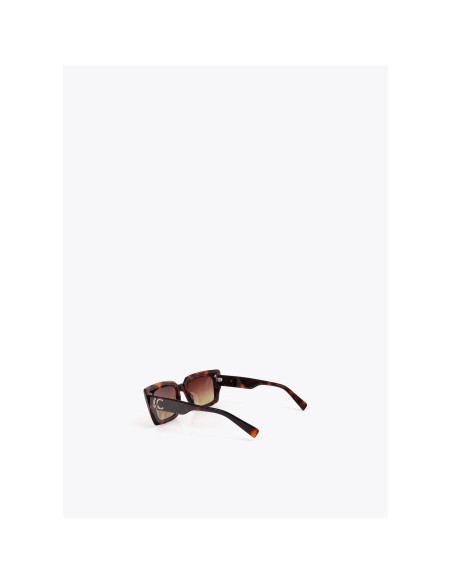 GAFAS-SOL-MARRONES-RECTANGULARES-LOGO-PATILLAS-LEOPARDO-LOLA-CASADEMUNT
