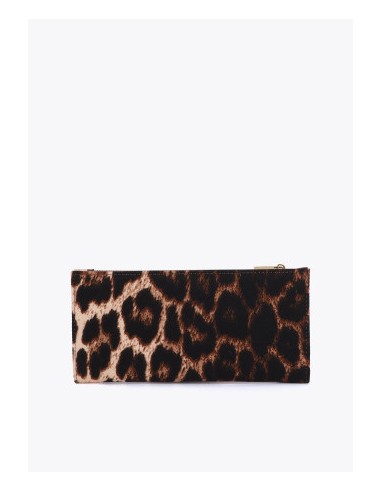CARTERA-ANIMAL-PRINT-DOS-COMPARTIMENTOS-A PRESIÓN-CREMALLERA-LOGO-DORADO-LOLA-CASADEMUNT