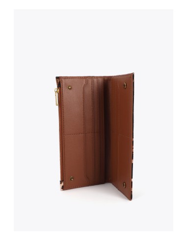 CARTERA-ANIMAL-PRINT-DOS-COMPARTIMENTOS-A PRESIÓN-CREMALLERA-LOGO-DORADO-LOLA-CASADEMUNT