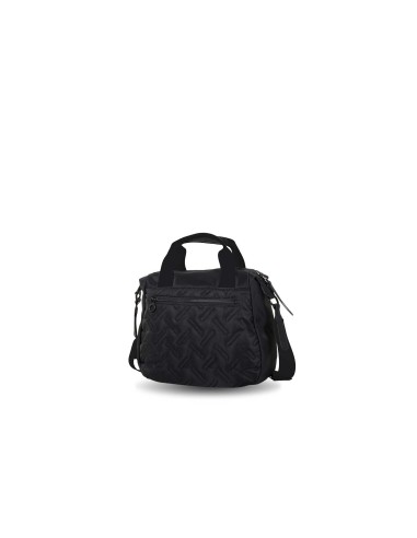 BOLSO-BANDOLERA-NEGRA-NYLON-ACOLCHADO-COMPARTIMENTO-FRONTAL-TRASERO-IRON-DEVOTA&LOMBA