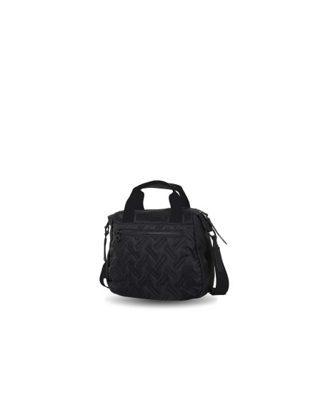 BOLSO-BANDOLERA-NEGRA-NYLON-ACOLCHADO-COMPARTIMENTO-FRONTAL-TRASERO-IRON-DEVOTA&LOMBA