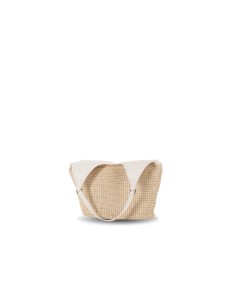 BOLSO-SHOPPER-PAJA-BEIGE-ASAS-HOMBRO-CIERRE-CREMALLERA-FLOCK-DEVOTA&LOMBA 2