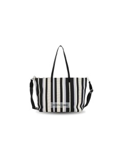 BOLSO-BANDOLERA-REJILLA-PIEL-SINTÉTICA-NEGRO-ESTAMPADO-RAYAS-BOLSILLO-TRASERO-KNIT-DEVOTA&LOMBA