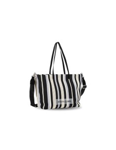 BOLSO-BANDOLERA-REJILLA-PIEL-SINTÉTICA-NEGRO-ESTAMPADO-RAYAS-BOLSILLO-TRASERO-KNIT-DEVOTA&LOMBA 2