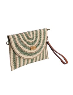 BOLSO-MANO-BICOLOR-RAFIA-VERDE-BEIGE-SOLAPA-ASA-MANO-NALA-TIFFOSI 2