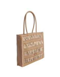 SHOPPER-RAFIA-BEIGE-DETALLES-CRUDOS-ASAS-HOMBRO-CIERRE-CREMALLERA-JANA-FORTIME 2
