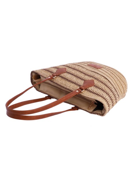 BOLSO-CAPAZO-MARRÓN-FIBRAS-NATURALES-TRENZADAS-ASAS-HOMBRO-CIERRE-CREMALLERA-ALINA-DON-ALGODÓN