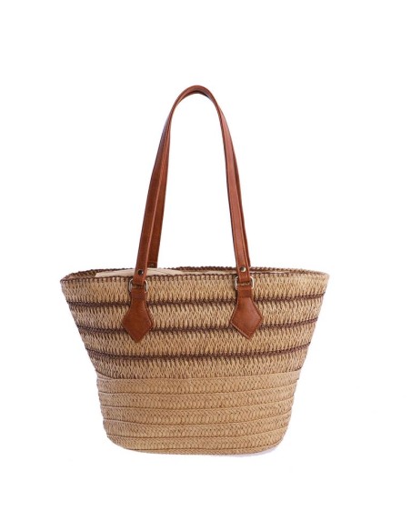 BOLSO-CAPAZO-MARRÓN-FIBRAS-NATURALES-TRENZADAS-ASAS-HOMBRO-CIERRE-CREMALLERA-ALINA-DON-ALGODÓN