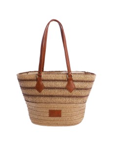 BOLSO-CAPAZO-MARRÓN-FIBRAS-NATURALES-TRENZADAS-ASAS-HOMBRO-CIERRE-CREMALLERA-ALINA-DON-ALGODÓN