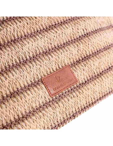 BOLSO-CUADRADO-FIBRAS-NATURALES-RAYAS-MARRONES-ASAS-MANO-ALINA-DON-ALGODÓN