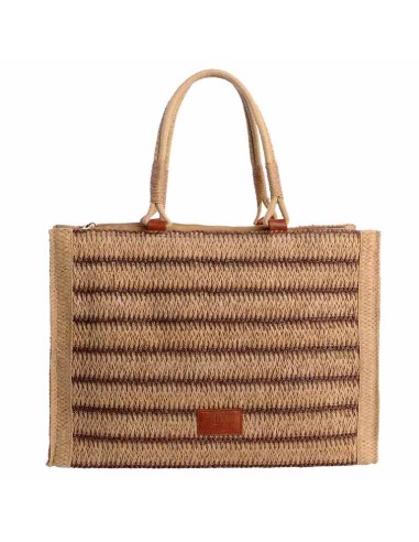 BOLSO-CUADRADO-FIBRAS-NATURALES-RAYAS-MARRONES-ASAS-MANO-ALINA-DON-ALGODÓN