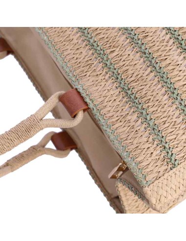 BOLSO-CUADRADO-FIBRAS-NATURALES-RAYAS-MARRÓN-VERDE-ASAS-MANO-ALINA-DON-ALGODÓN