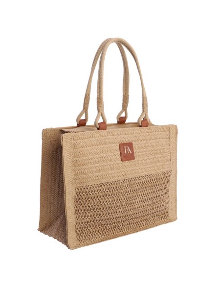 SHOPPER-BEIGE-FIBRAS-NATURALES-TRENZADAS-ASAS-HOMBRO-CUERRE-CREMALLERA-LIORIA-DON-ALGODÓN
