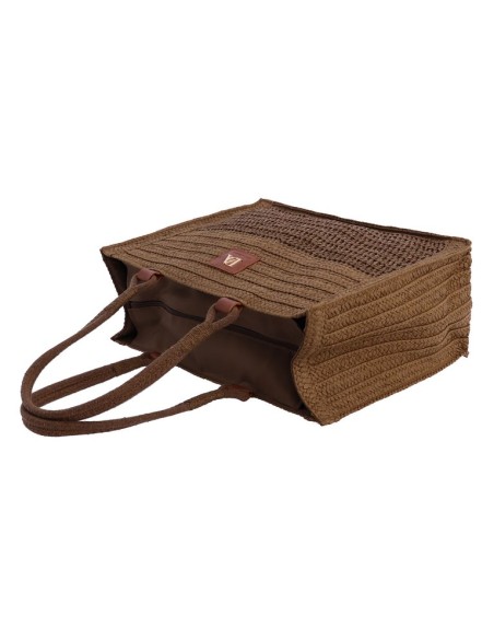 SHOPPER-MARRÓN-FIBRAS-NATURALES-TRENZADAS-ASAS-HOMBRO-CUERRE-CREMALLERA-LIORIA-DON-ALGODÓN