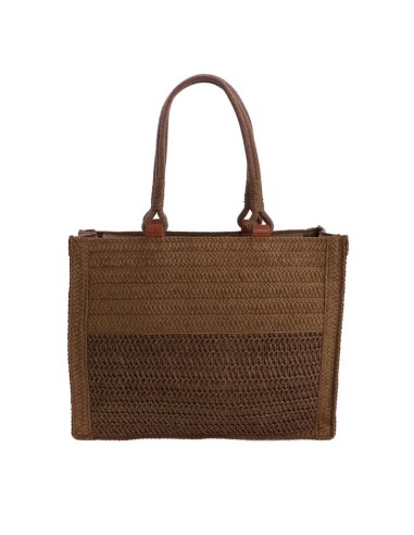 SHOPPER-MARRÓN-FIBRAS-NATURALES-TRENZADAS-ASAS-HOMBRO-CUERRE-CREMALLERA-LIORIA-DON-ALGODÓN