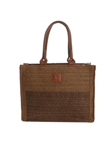 SHOPPER-MARRÓN-FIBRAS-NATURALES-TRENZADAS-ASAS-HOMBRO-CUERRE-CREMALLERA-LIORIA-DON-ALGODÓN