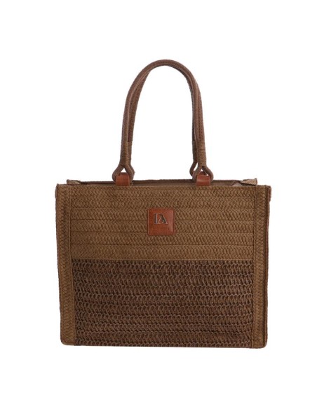 SHOPPER-MARRÓN-FIBRAS-NATURALES-TRENZADAS-ASAS-HOMBRO-CUERRE-CREMALLERA-LIORIA-DON-ALGODÓN