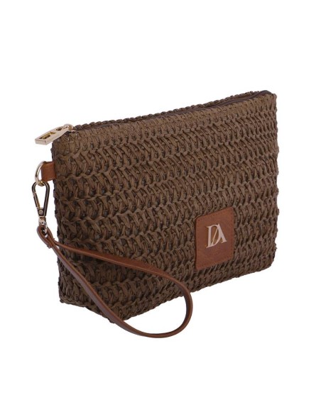 BOLSO-MANO-MARRÓN-ASA-LATERAL-EXTRAÍBLE-CIERRE-CREMALLERA-RILENA-DON-ALGODÓN