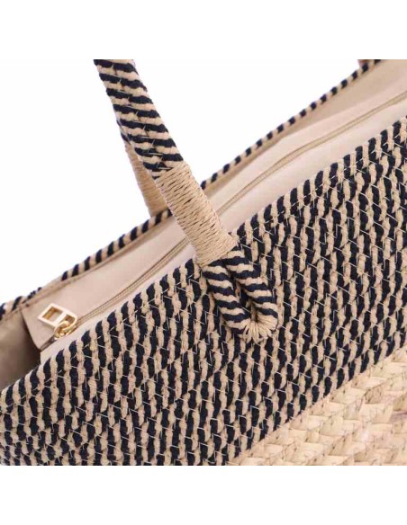 SHOPPER-BICOLOR-NATURAL-NEGRO-RAFIA-CUERDAS-TRENZADAS-ASAS-HOMBRO-KARINA-DON-ALGODÓN
