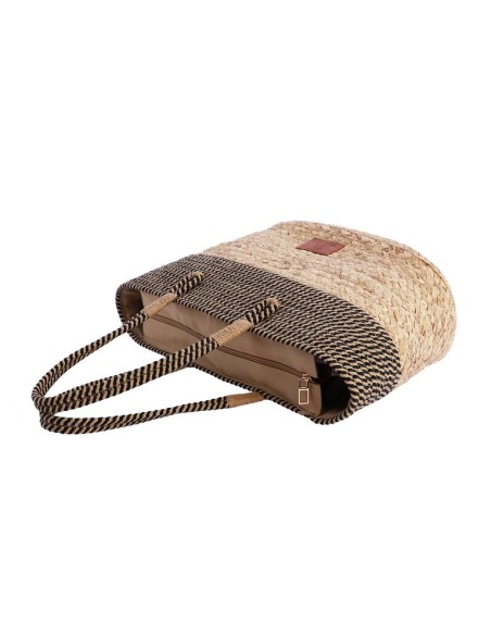 SHOPPER-BICOLOR-NATURAL-NEGRO-RAFIA-CUERDAS-TRENZADAS-ASAS-HOMBRO-KARINA-DON-ALGODÓN